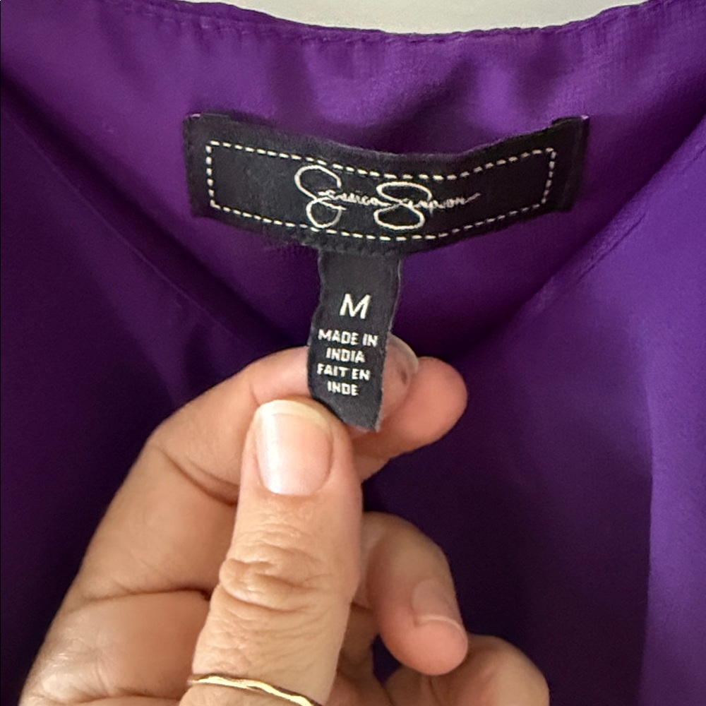 Jessica Simpson Purple Ruffle Top - Picture 2 of 6